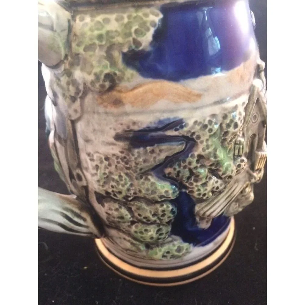 VTG German Style Beer Stein‎ Mugs Pair 5.5
